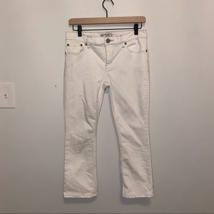 Free People White Capri Jeans